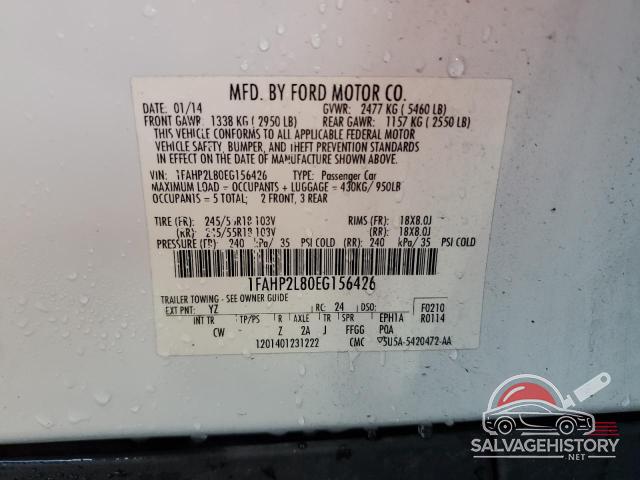 1FAHP2L80EG156426 2014 FORD TAURUS photo no. 12