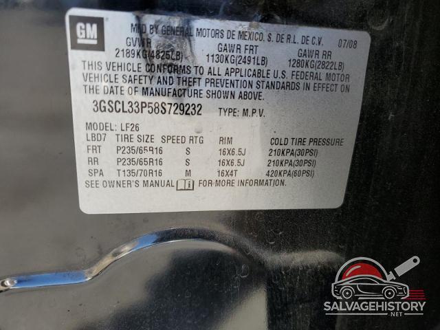 3GSCL33P58S729232 2008 SATURN VUE photo no. 13