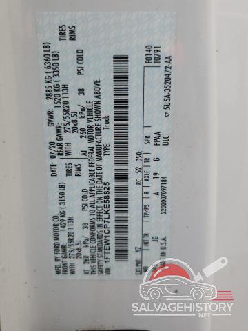 1FTEW1CP7LKE58825 2020 FORD F-150 photo no. 12