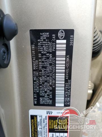 4T1BF3EK7AU077375 2010 TOYOTA CAMRY photo no. 12