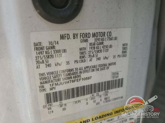 1FMJU1HT6FEF10597 2015 FORD EXPEDITION photo no. 13