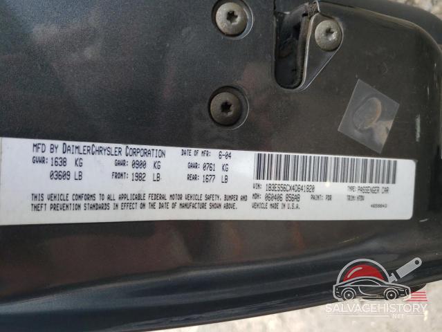 1B3ES56CX4D641820 2004 DODGE NEON photo no. 12
