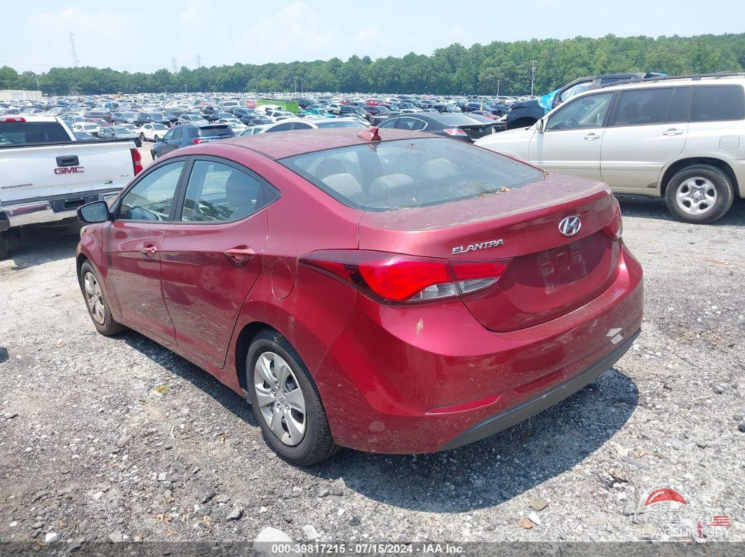 5NPDH4AE2GH743347 2016 HYUNDAI ELANTRA photo no. 3