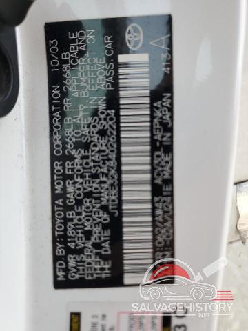 JTDBE32K840262204 2004 TOYOTA CAMRY photo no. 12