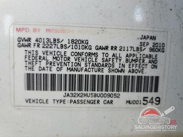 JA32X2HU5BU009052 2011 MITSUBISHI LANCER photo no. 12