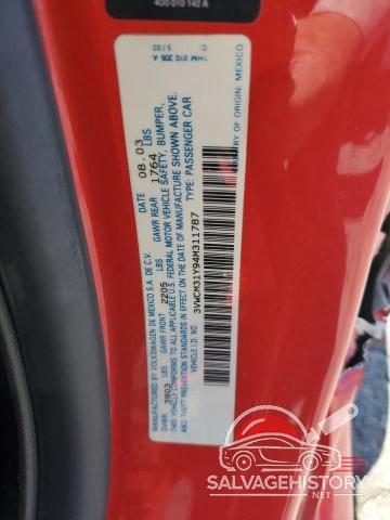 3VWCM31Y94M311787 2004 VOLKSWAGEN BEETLE photo no. 12