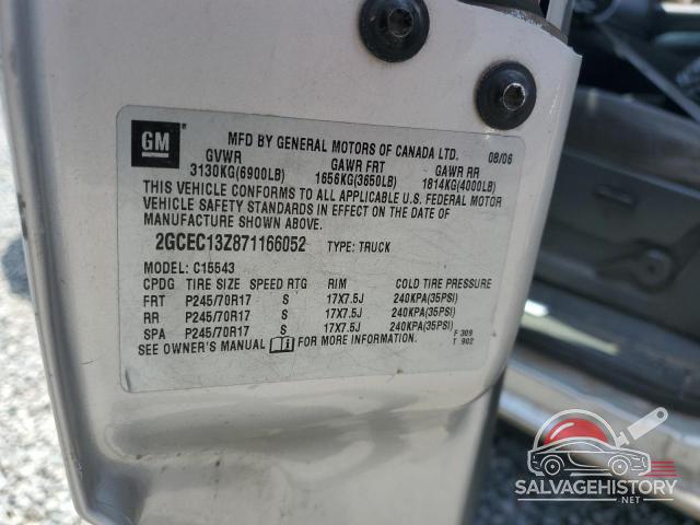 2GCEC13Z871166052 2007 CHEVROLET ALL Models photo no. 12