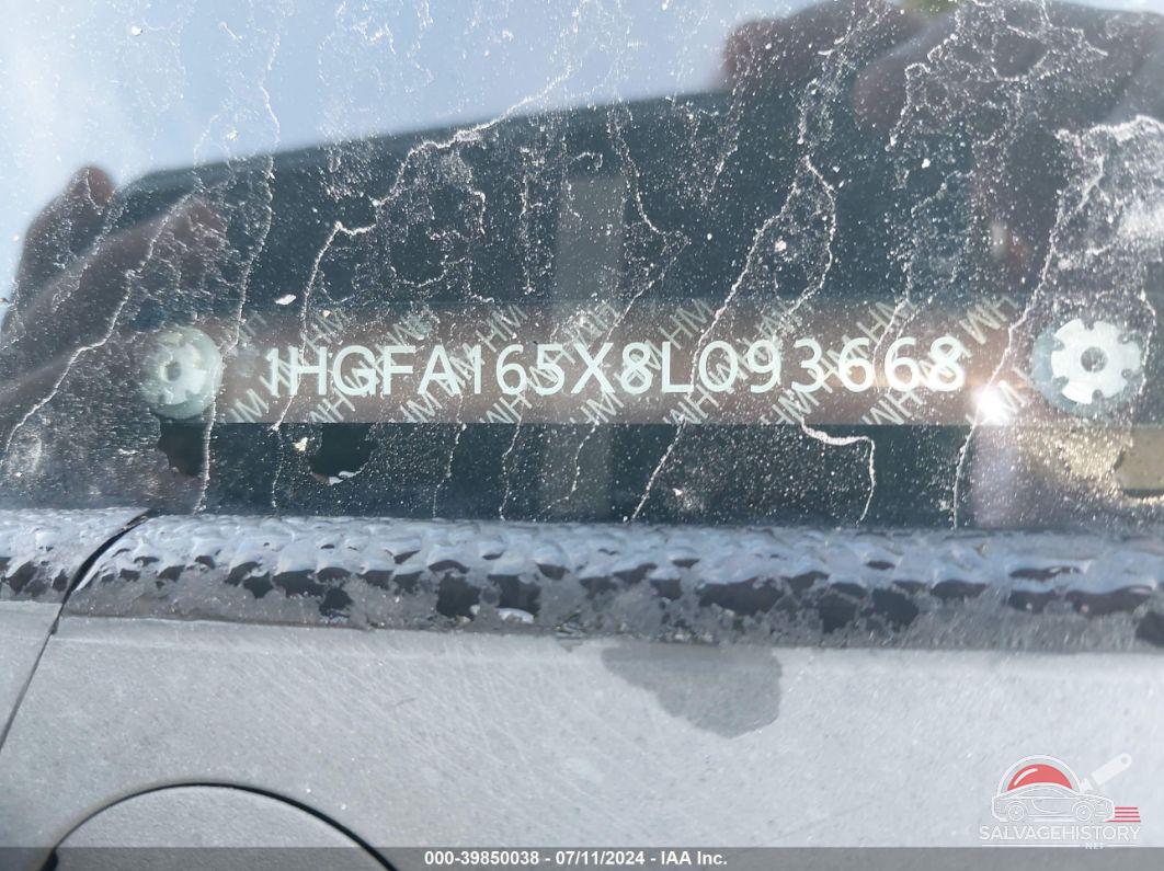 1HGFA165X8L093668 2008 HONDA CIVIC photo no. 9