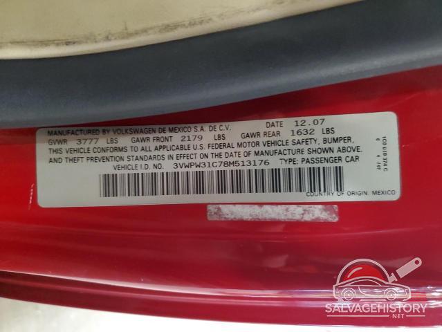 3VWPW31C78M513176 2008 VOLKSWAGEN BEETLE photo no. 12