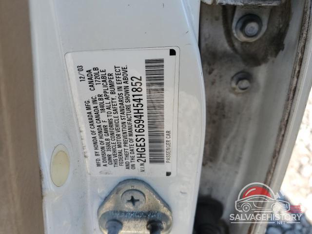 2HGES16594H541852 2004 HONDA CIVIC photo no. 13