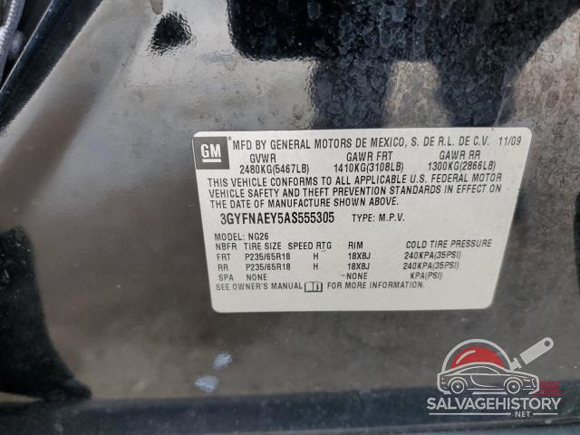 3GYFNAEY5AS555305 2010 CADILLAC SRX photo no. 13