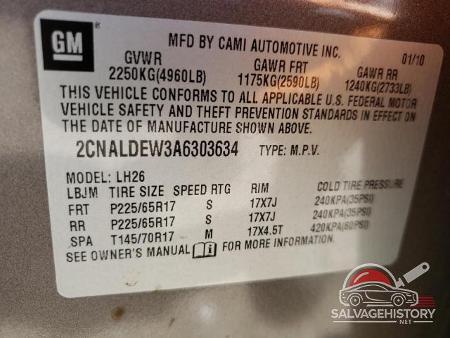 2CNALDEW3A6303634 2010 CHEVROLET EQUINOX photo no. 13