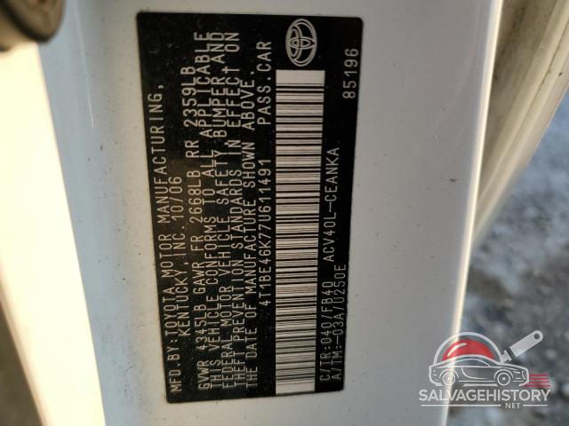 4T1BE46K77U611491 2007 TOYOTA CAMRY photo no. 12