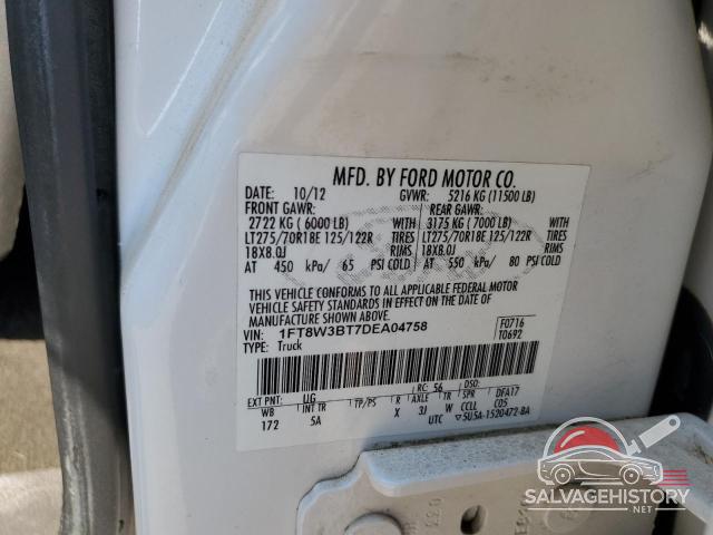 1FT8W3BT7DEA04758 2013 FORD F350 photo no. 12