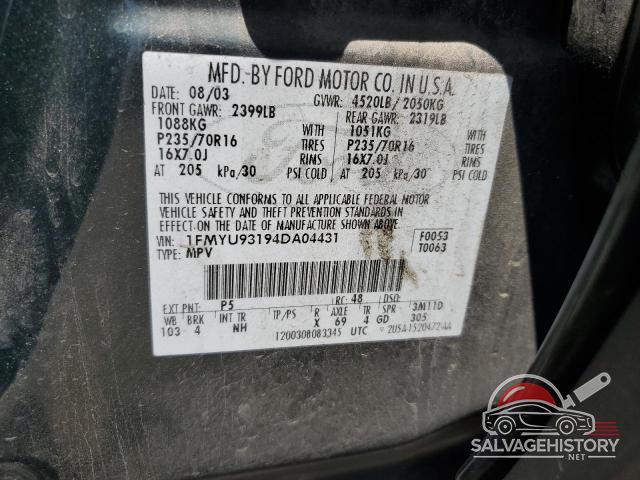 1FMYU93194DA04431 2004 FORD ESCAPE photo no. 13