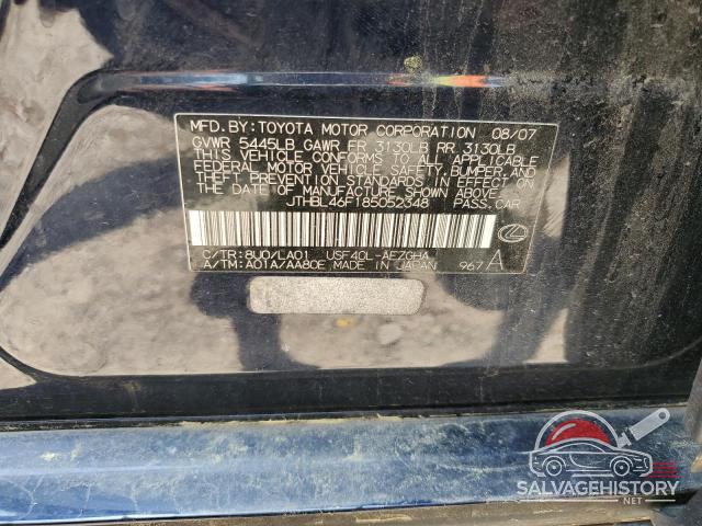 JTHBL46F185052348 2008 LEXUS LS460 photo no. 12