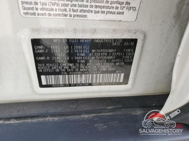4S4BRBLC6B3316614 2011 SUBARU OUTBACK photo no. 12