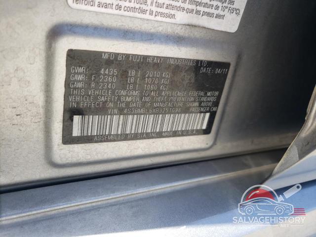 4S3BMBL6XB3251098 2011 SUBARU LEGACY photo no. 12