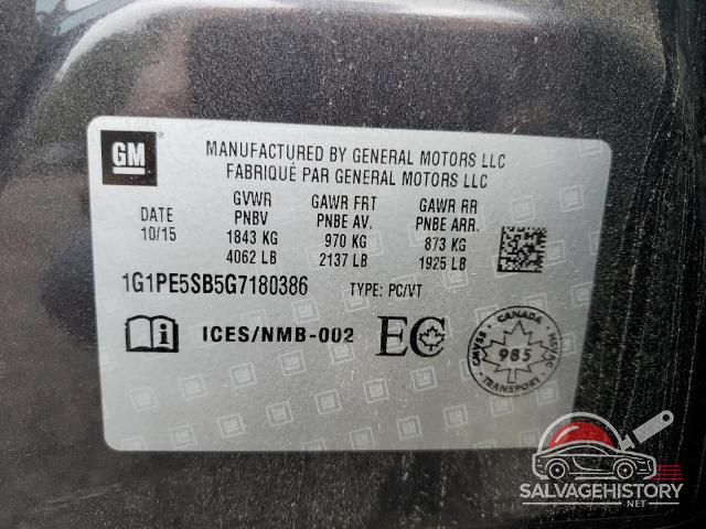 1G1PE5SB5G7180386 2016 CHEVROLET CRUZE photo no. 12