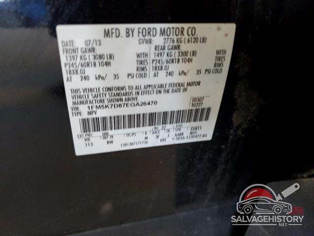 1FM5K7D87EGA26470 2014 FORD EXPLORER photo no. 13