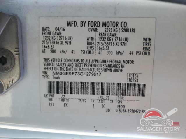 NM0GE9E73G1279617 2016 FORD TRANSIT photo no. 13