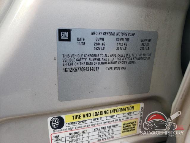1G1ZK577094214017 2009 CHEVROLET MALIBU photo no. 13