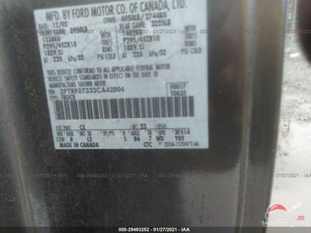 2FTRF07333CA42004 2003 FORD F-150 photo no. 9