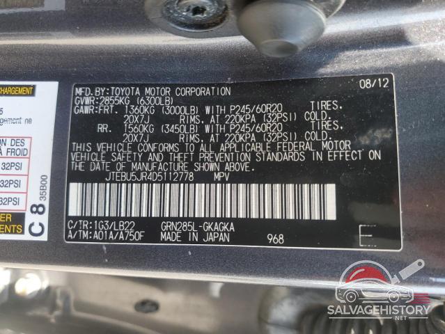 JTEBU5JR4D5112778 2013 TOYOTA 4RUNNER photo no. 13