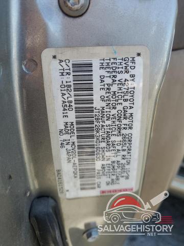 JT2BF28K3X0160630 1999 TOYOTA CAMRY photo no. 12