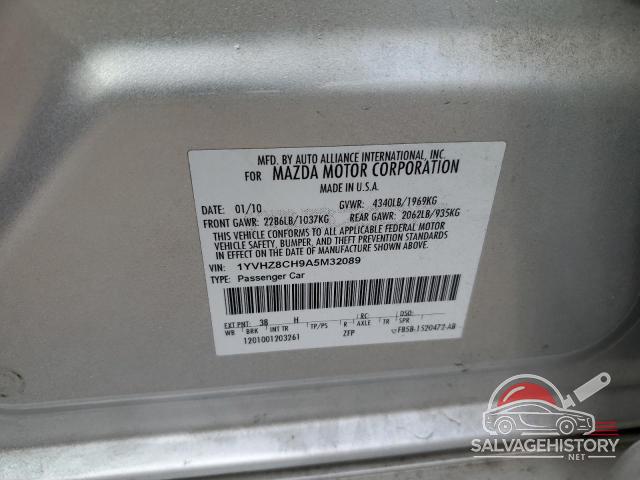 1YVHZ8CH9A5M32089 2010 MAZDA 6 photo no. 12