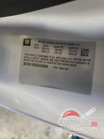 2G1FA1E35C9206966 2012 CHEVROLET CAMARO photo no. 12