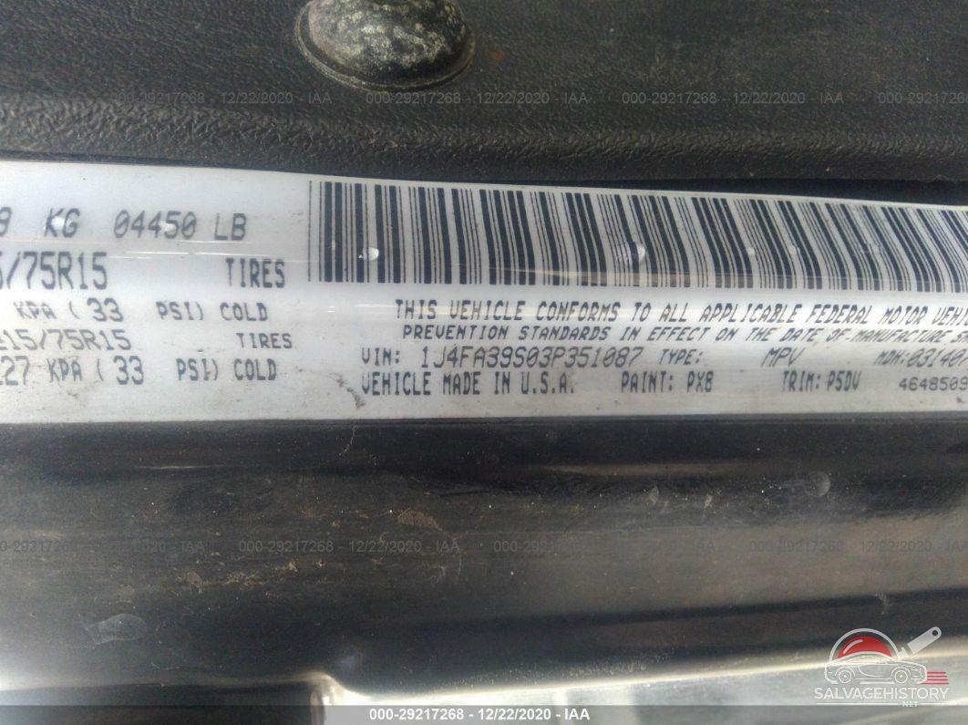 1J4FA39S03P351087 2003 JEEP WRANGLER photo no. 9