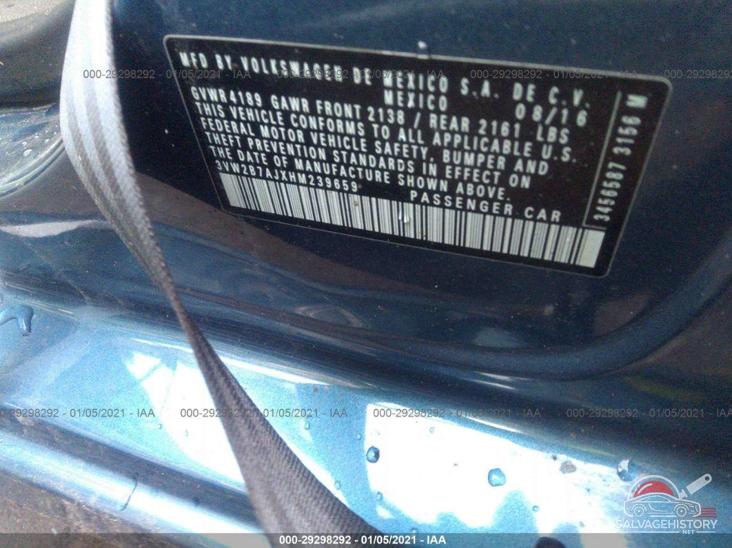 3VW2B7AJXHM239659 2017 VOLKSWAGEN JETTA photo no. 9