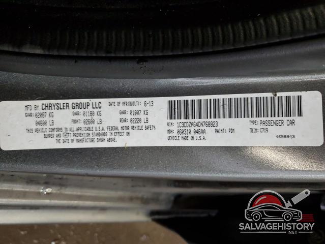 1C3CDZAG4DN768823 2013 DODGE AVENGER photo no. 13