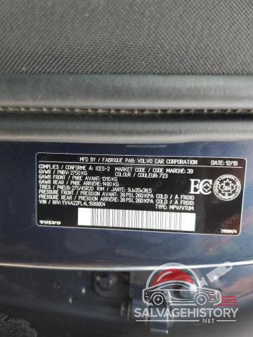 YV4A22PL4L1589804 2020 VOLVO XC90 photo no. 14