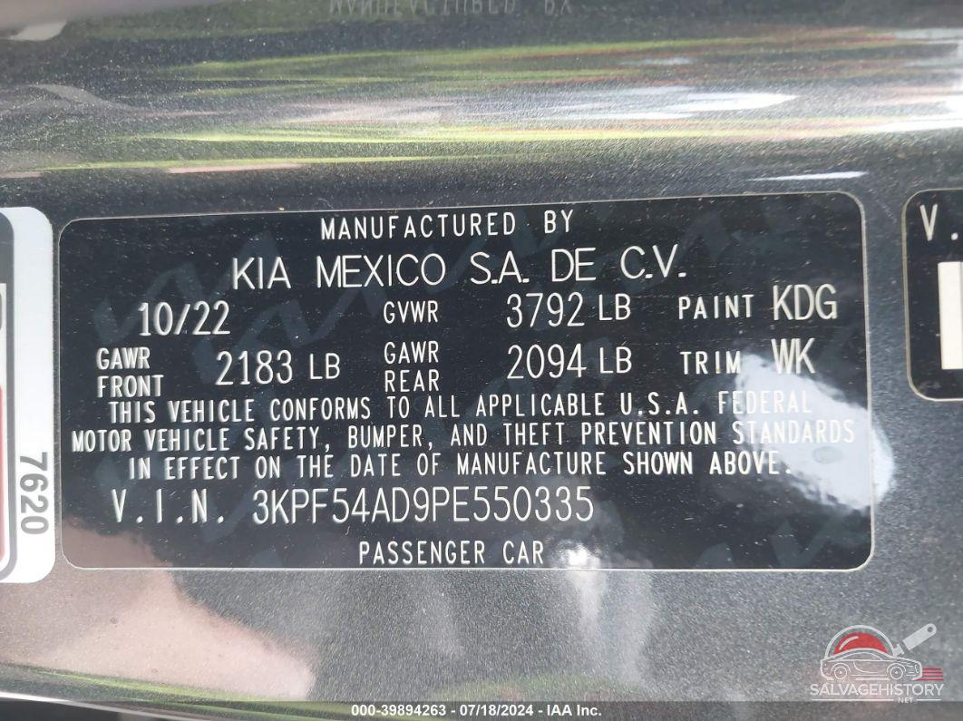 3KPF54AD9PE550335 2023 KIA FORTE photo no. 9