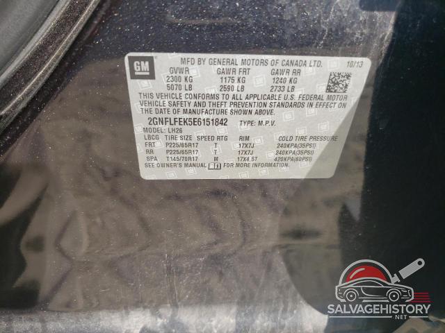 2GNFLFEK5E6151842 2014 CHEVROLET EQUINOX photo no. 12