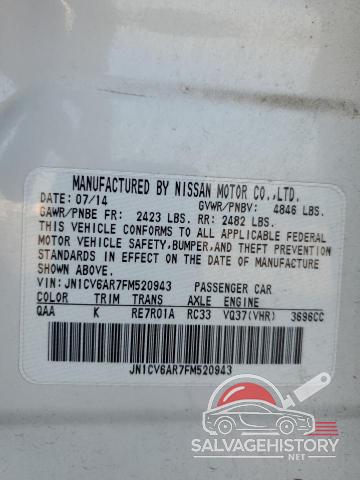 JN1CV6AR7FM520943 2015 INFINITI Q40 photo no. 12