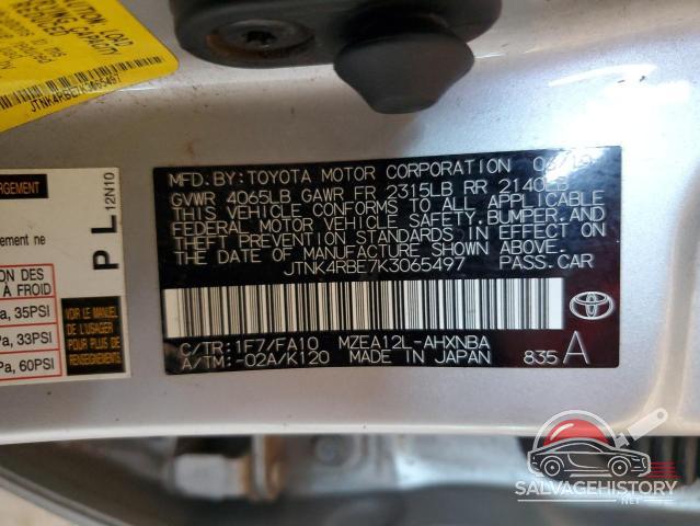 JTNK4RBE7K3065497 2019 TOYOTA COROLLA photo no. 12