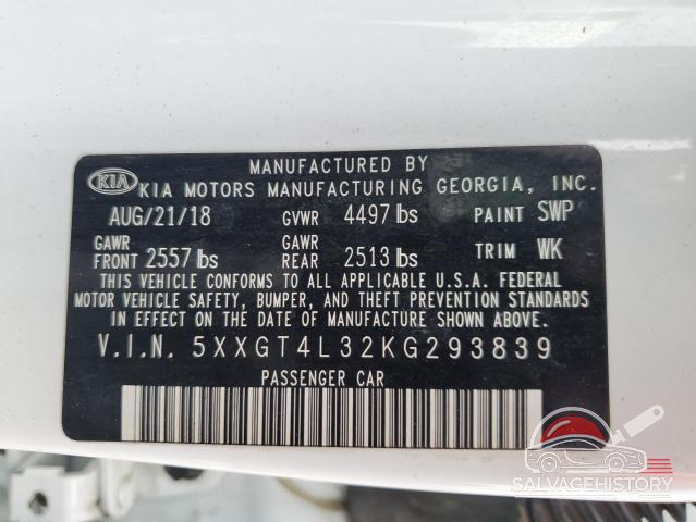 5XXGT4L32KG293839 2019 KIA OPTIMA photo no. 12