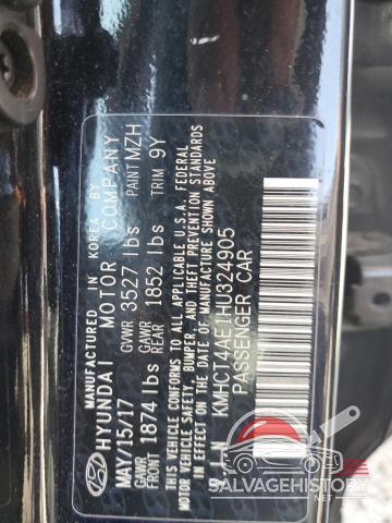 KMHCT4AE1HU324905 2017 HYUNDAI ACCENT photo no. 13