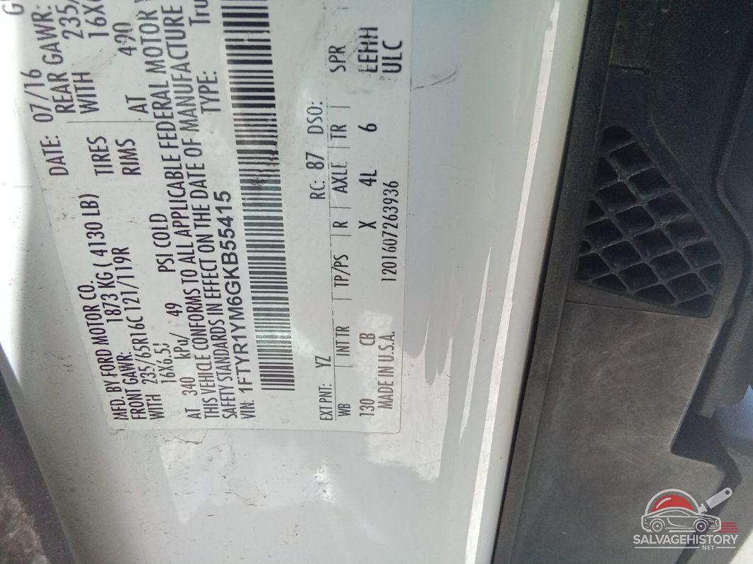 1FTYR1YM6GKB55415 2016 FORD TRANSIT-250 photo no. 5