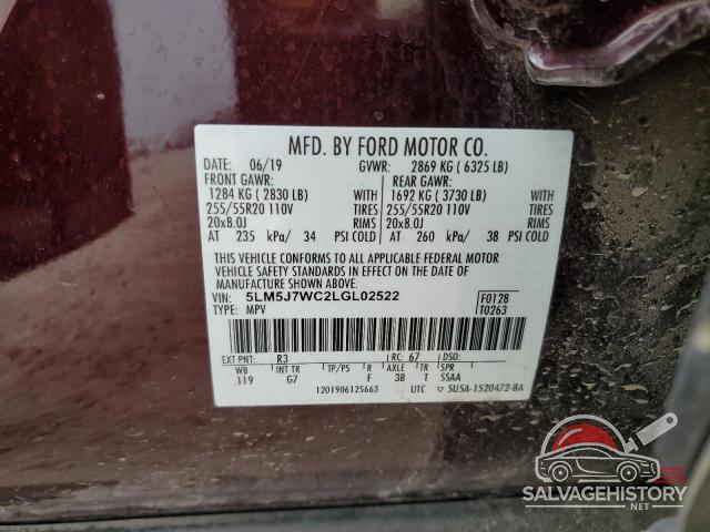 5LM5J7WC2LGL02522 2020 LINCOLN AVIATOR photo no. 13