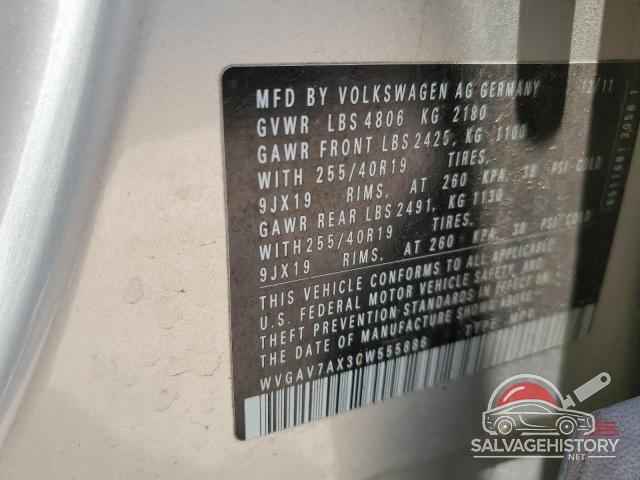 WVGAV7AX3CW555886 2012 VOLKSWAGEN TIGUAN photo no. 12