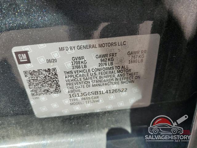 1G1JG6SB1L4126522 2020 CHEVROLET SONIC photo no. 12