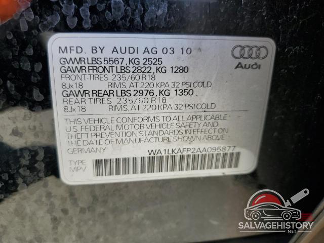 WA1LKAFP2AA095877 2010 AUDI Q5 photo no. 12