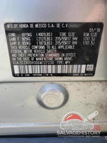 3CZRU5H30GM727230 2016 HONDA HR-V photo no. 12