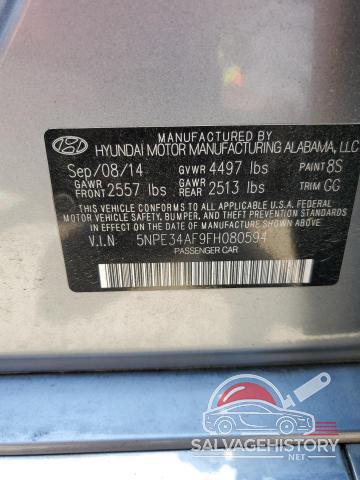 5NPE34AF9FH080594 2015 HYUNDAI SONATA photo no. 12