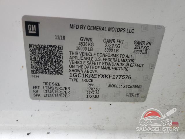 1GC1KREYXKF177575 2019 CHEVROLET ALL Models photo no. 13