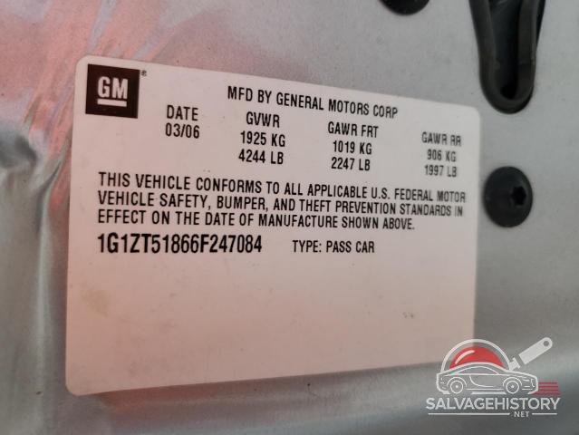 1G1ZT51866F247084 2006 CHEVROLET MALIBU photo no. 12